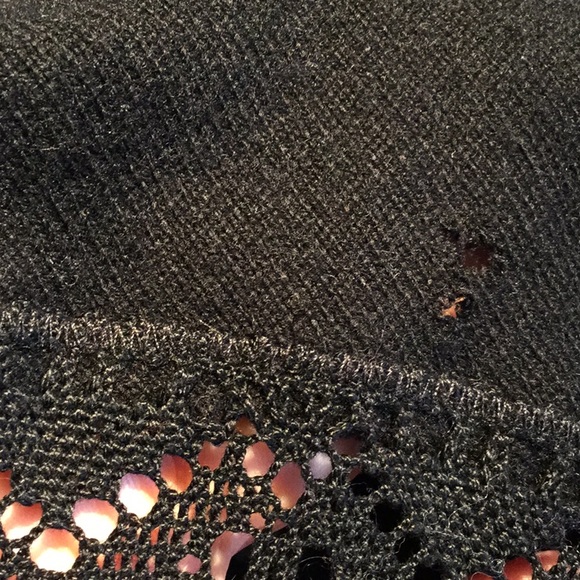 Black Wool Poncho Cape One Size Beautiful - Picture 8 of 8